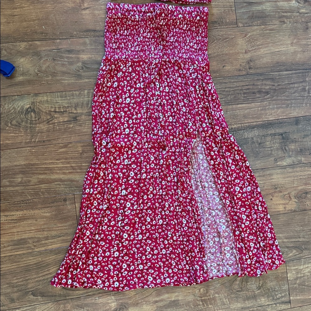 Floral Pink Maxi Dress - Picture 3 of 4